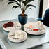 Set of 3 marble-patterned trays/ plates